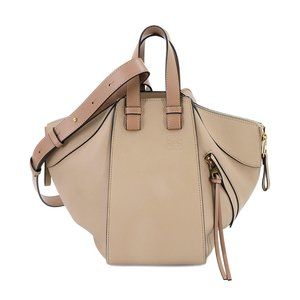 LOEWE Cream Leather Hammock Shoulder Bag